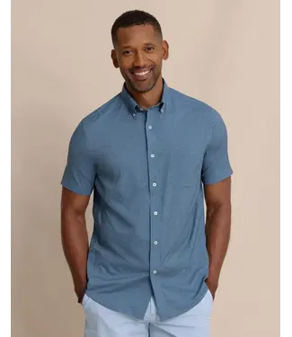 Southern Tide M SS brrr IC Eastport Heather Sportshirt