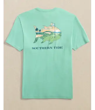 Southern Tide M SS Sunrise on the Green Tee