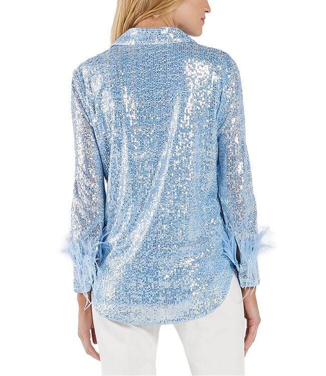 Jude Connally BRANDY BLOUSE SEQUINS W/FEATHERS