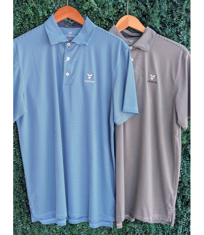 Southern Tide Venice Logo -M SS Brrreeze Meadowbrook Stripe Polo