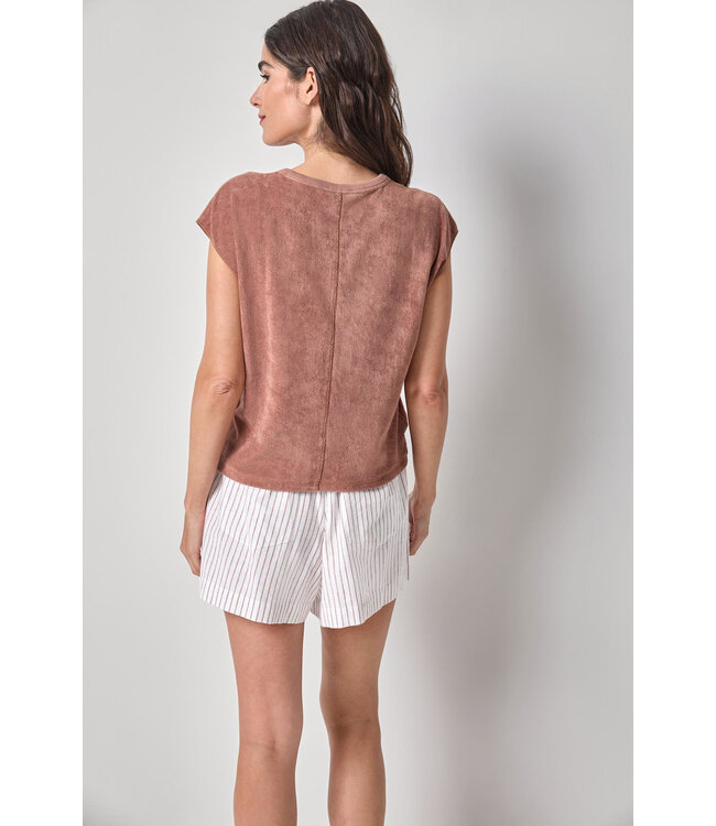 TERRY BOXY SLEEVELESS TOP