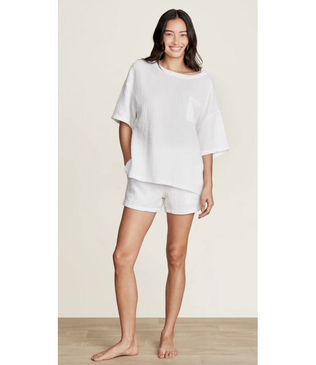 MC SUN SOAKED CRINKLE COTTON TEE & SHORT SET