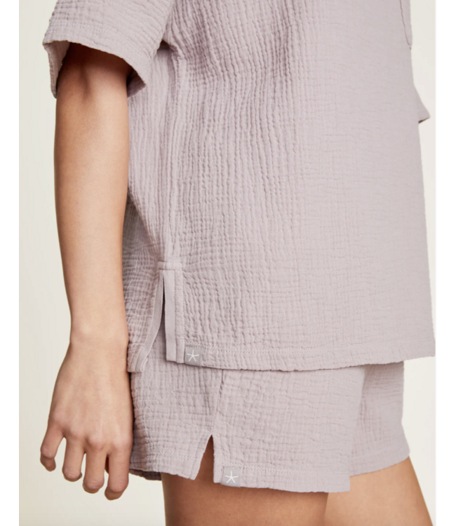 MC SUN SOAKED CRINKLE COTTON TEE & SHORT SET