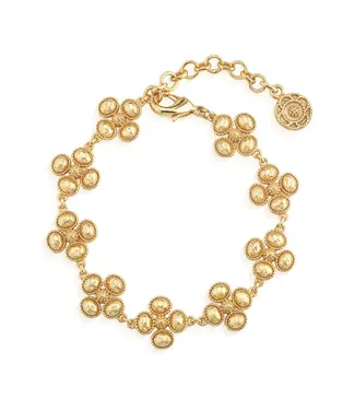 CAPUCINE DE WULF Berry Clover Linear Bracelet, 7"+2" gold