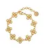 Berry Clover Linear Bracelet, 7"+2" gold