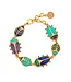 Scarab Family Link Bracelet, 7"+1.5" - Multi