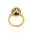 Scarab Petite Ring - Amethyst/Turquoise, Size 7
