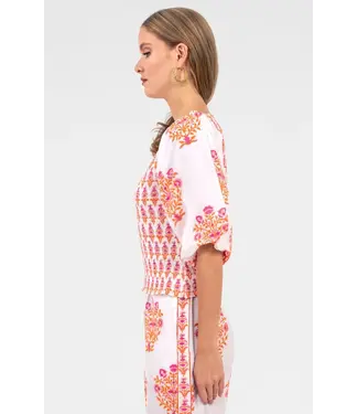 Gretchen Scott CRINKLE DIMPLE FLORA TOP