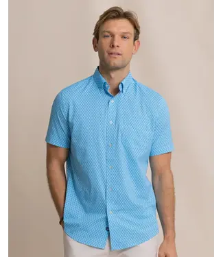 Southern Tide M SS CB Flower Garden Sportshirt