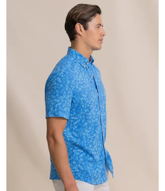 M SS Linen/Rayon Pineapple Parade Sportshirt