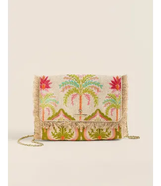 Spartina Clutch Crossbody Castillo Floral Palms