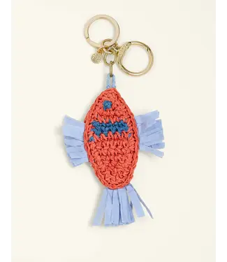 Spartina Raffia Fish Bag Charm Flagler Resort Fish