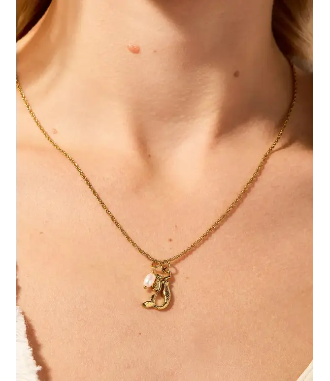 SP Mermaid Necklace 18" Gold