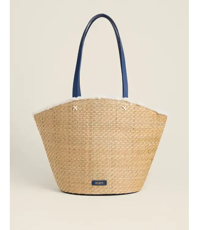 Straw Fringe Tote Flagler Resort Fish