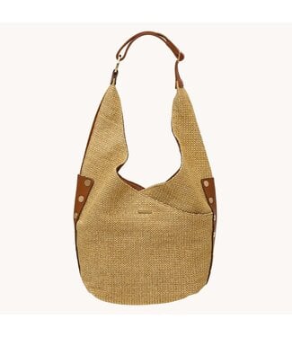 Hammitt TOM LARGE ZIP-COCOA RAFFIA-G