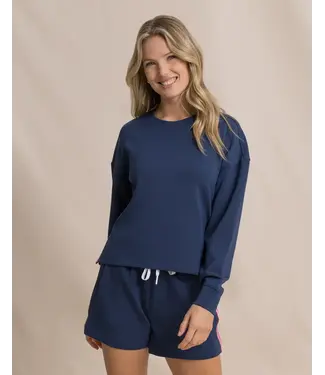 Southern Tide - Womens W LS Sabrina Side Stripe Sweatshirt