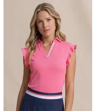 Southern Tide - Womens W Dayna Ruffle Polo Tank
