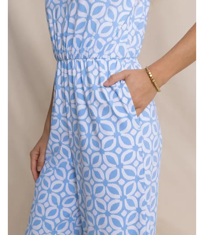 W Karrigan Printed Perf Jumpsuit