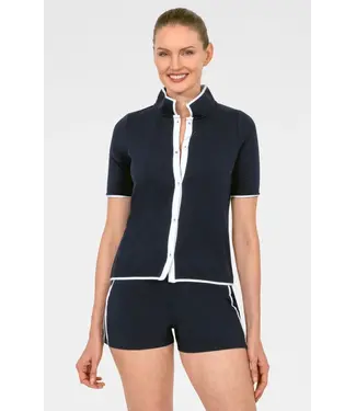 Gretchen Scott Trim It Up Cardi Sweatshirt