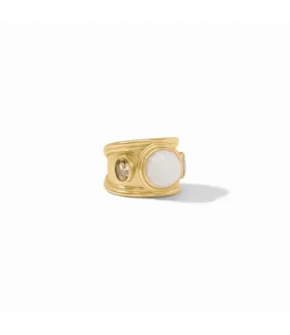 Julie Vos Portofino Stone Ring-White Jade-8