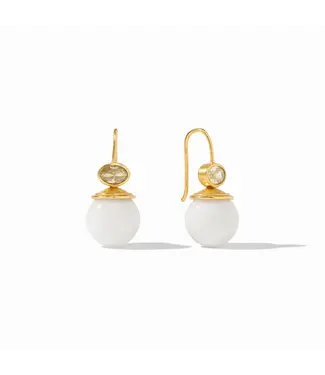 Julie Vos Portofino Demi Earring-White Jade-OS