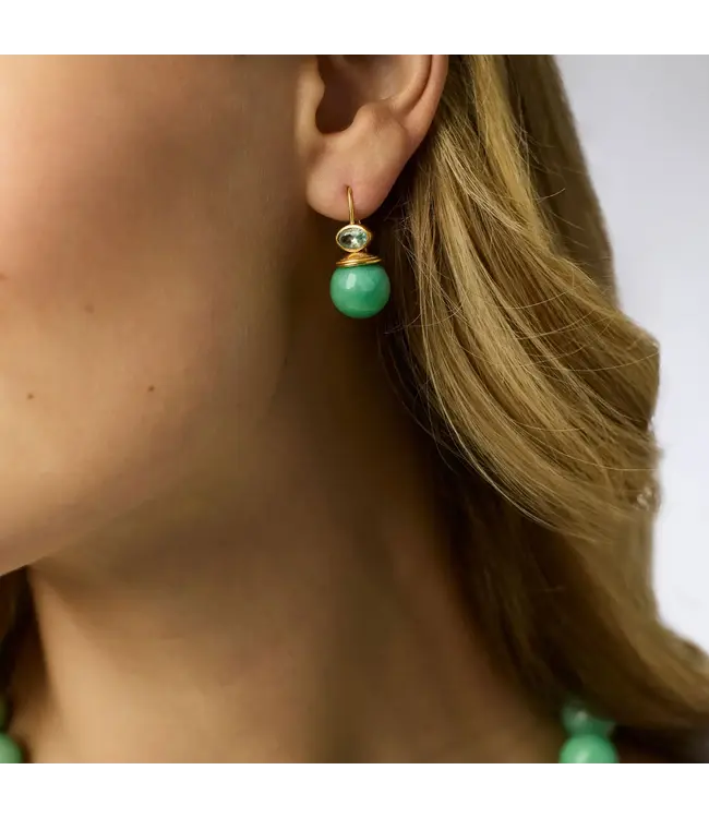 Portofino Demi Earring-White Jade-OS