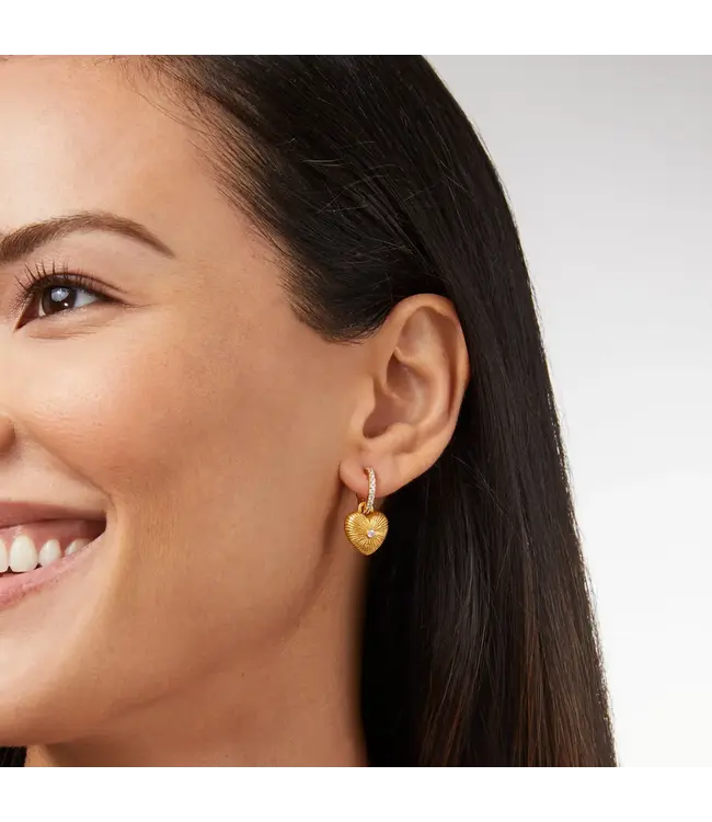 Esme Heart Hoop & Charm Earring-Cubic Zirconia-OS