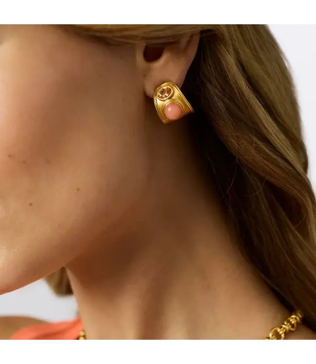 Portofino Stone Hoop-White Jade-OS