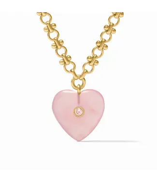 Julie Vos Heart Necklace-Pink Quartz-OS