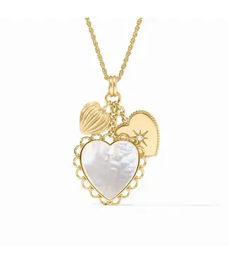 Julie Vos Heart Trio Charm Pendant-Mother of Pearl-OS