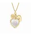 Heart Trio Charm Pendant-Mother of Pearl-OS
