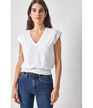 Lilla P SMOCKED HEM V-NECK