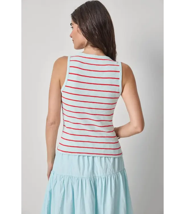 STRIPED WIDE STRAP TANK