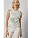 RIB STIPE HIGH NECK TANK