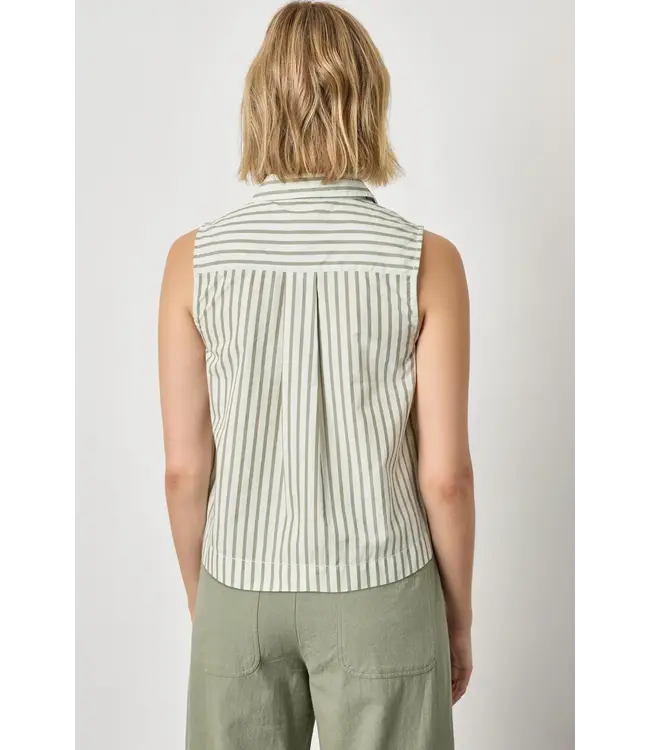STRIPED SLEEVELESS SHIRT
