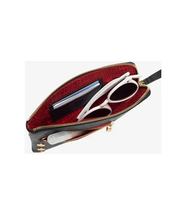 Nash Sml 2-Blk-BG R-zip black/brushed gold red zip