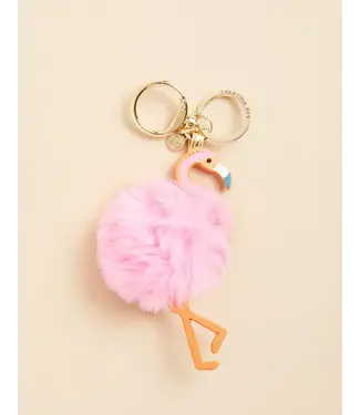 Spartina POOF ICON KEYCHAIN FLAMINGO