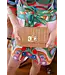 LILLY STRAW CHESTNUT CLUTCH