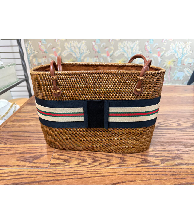 CHARLOTTE LARGE- BLACK/SAND LAYER BAND W/TOGGLE