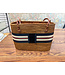 CHARLOTTE LARGE- BLACK/SAND LAYER BAND W/TOGGLE