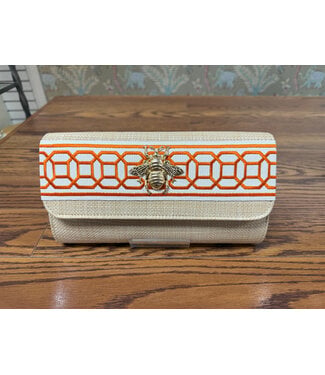 LISI LERCH AVERY STRAW - ORANGE OCT BAND W/ BEE