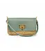 GF0605 LEATHER & RAFFIA CROSSBODY