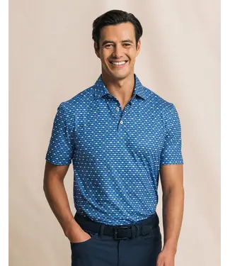 Southern Tide M SS Driver Fintastic Frenzy Polo