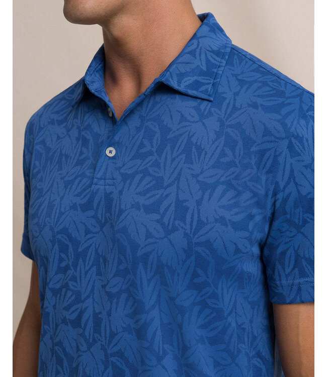 M SS Island Fronds Jaquard Polo