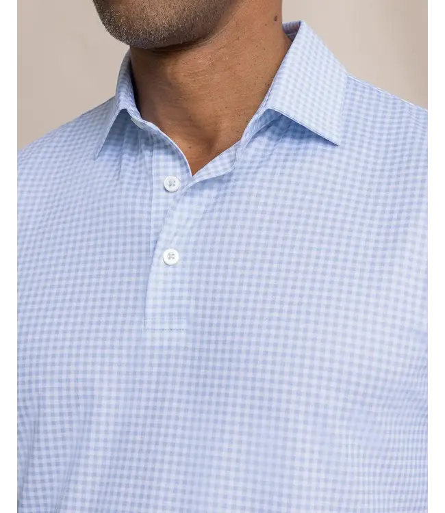 M SS Driver Island View Gingham Printed Polo