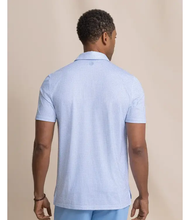 M SS Driver Island View Gingham Printed Polo