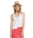 RUFFLE NECK SLEEVELESS TOP WHITE XL