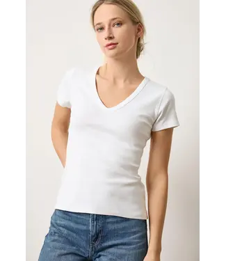 Lilla P SHORT SLEEVE V NECK TEE