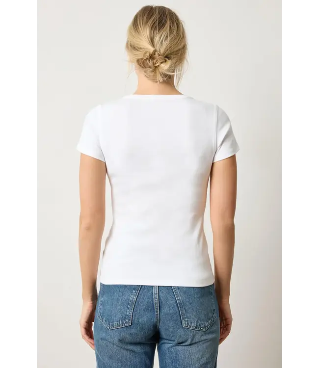 SHORT SLEEVE V NECK TEE