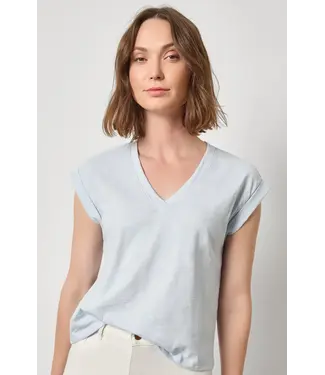 Lilla P CUFFED SLEEVE V-NECK
